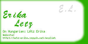 erika letz business card